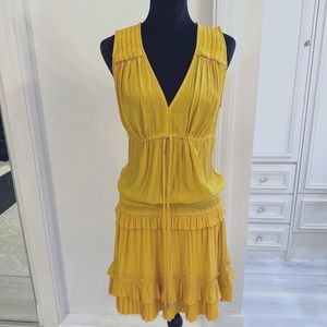 Ramy Brook Women's Dress Hadley Yellow Mini Large